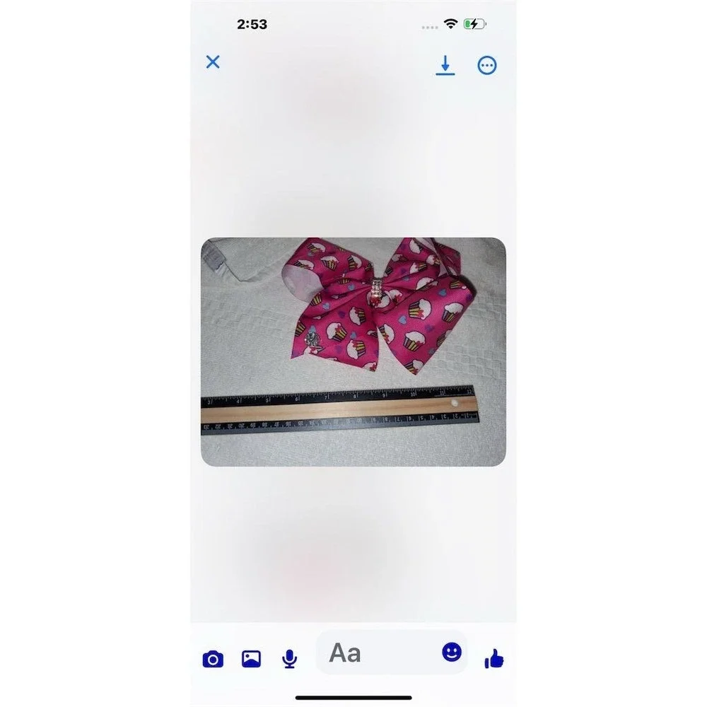 JoJo Siwa Girls Pink Cupcake Hair Bow with Bling Party‎ Accessory